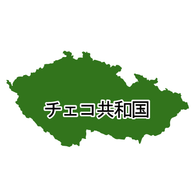 チェコ共和国無料フリーイラスト｜漢字(緑)